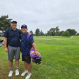 Steven Rhee with Eli Tsou a the golf course.