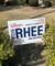Elect Steve Rhee sign in a yard.