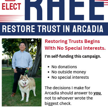 Elect Steve Rhee to Arcadia City Council flyer 2