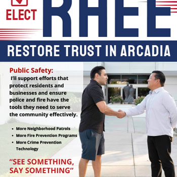 Elect Steve Rhee to Arcadia City Council flyer 5