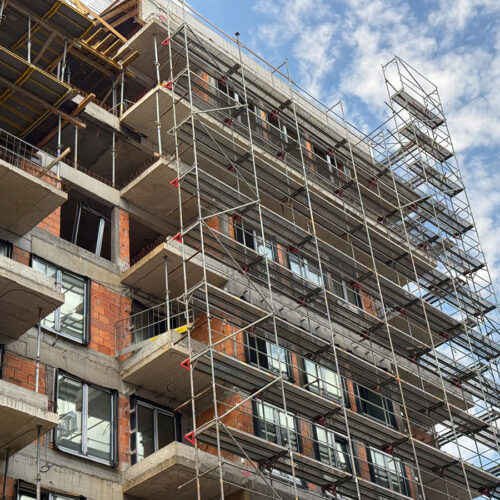 Apartments under construction.