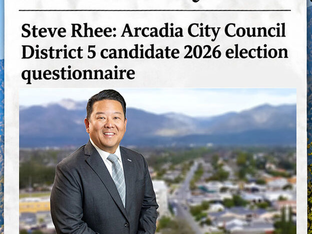 Mock up of Steve Rhee on the front page of a newspaper.